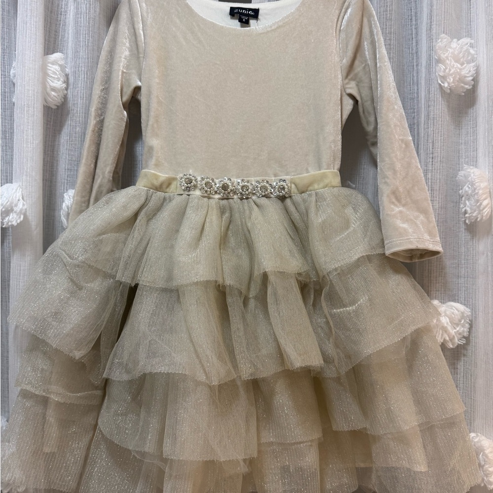 Zunie Cream Formal Kids Dress